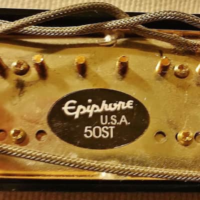 Epiphone Elitist (Gibson) 50s Gold pickup set 50ST/50SR 490T/490R Alnico 5 humbuckers image 3