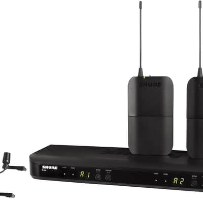 Shure BLX188/CVL UHF Wireless Microphone System - Perfect for Interviews, Presentations, Theater - 14-Hour Battery Life, 300 ft Range | Includes (2) Lavalier Mics, Dual Channel Receiver | H9 Band image 1