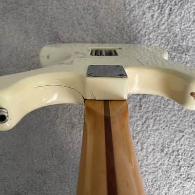 Fender Jimmie Vaughan Tex Mex Stratocaster 1996 Vintage MIM Olympic White Guitar image 11