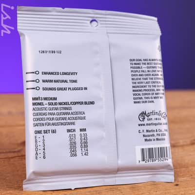 Martin MM13 Retro 13-56 Acoustic Guitar Strings image 2