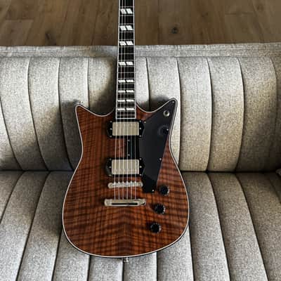 Frank Brothers Arcade Flamed Walnut, Full Multi-ply Tortoise Binding, Throbak SLE101 MXV image 1