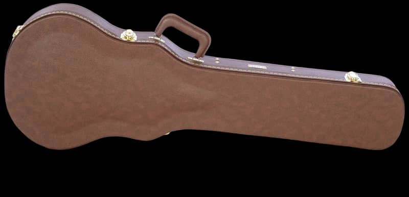 Gator GW-LP-BROWN Deluxe Wood Case for Les Paul and Single Cutaway Electric Guitars image 1