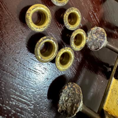 Vintage 1959 Kluson Single Line 3 in a Row Tuners Gold 1957 1958 1960 1961 image 3