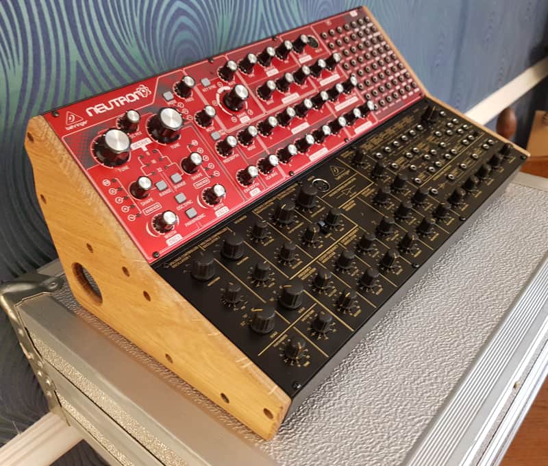 Solid Oak Dual Stand for Behringer Model D Pro 1 K2 and Neutron ETC image 1