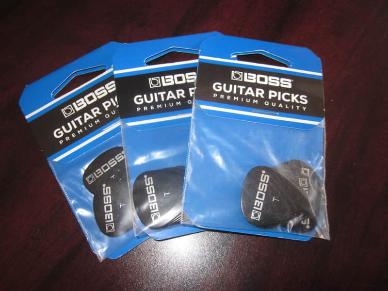 Boss BPK-12-BT Celluloid Guitar Pick Thin Black 12-Pack Buy 2, Get 1 Free! image 1