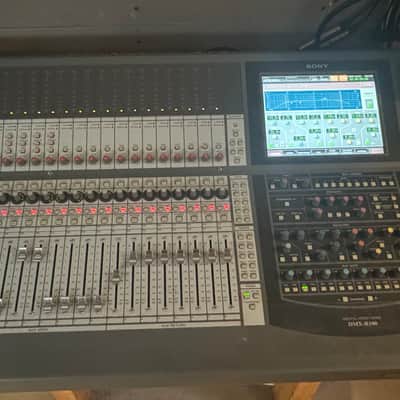 Sony DMX-R100 48-Channel Digital Audio Mixer 2000s - Silver and Gray image 1