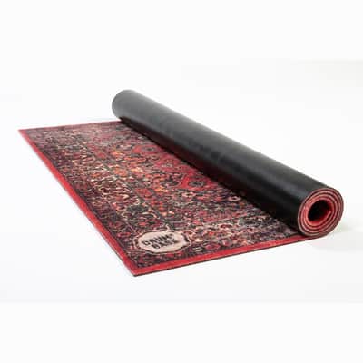 DRUMnBASE Vintage Persian Style Drum Rug 4.26' x 3' Original Red image 3
