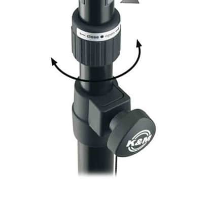 Immagine K&M 21366 Speaker Pole with Ring Lock - Black - 2