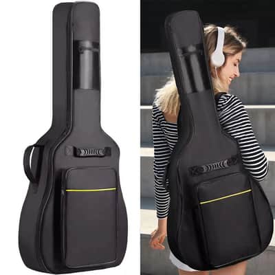 40" 41" Classical Acoustic Guitar Case Gig Bag | Soft Padded, Water-Resistant with Adjustable Backpack Straps & Extra Storage image 5