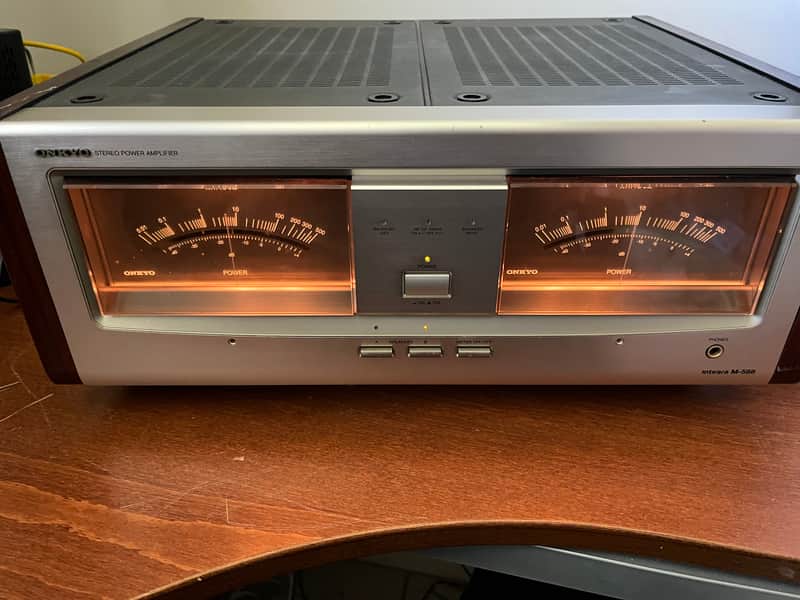 Onkyo M-588 Amplifier: 70 Pound, 200wpc Top-of-the-Line POWERHOUSE