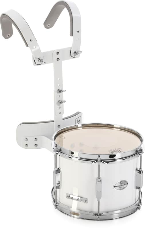 Pearl Jr. Marching Series Snare Drum - 10 inches x 7 inches Pure White image 1