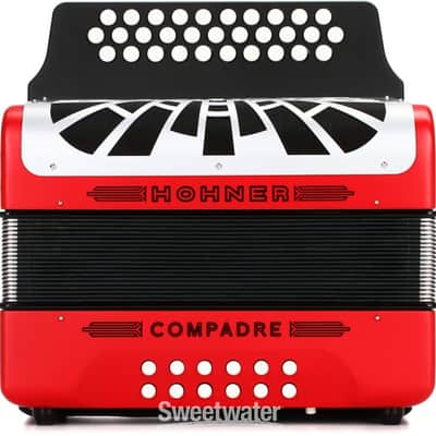 Hohner Compadre Diatonic Accordion - Keys of F/Bb/Eb - Red (CompadreFRDnd1) image 5