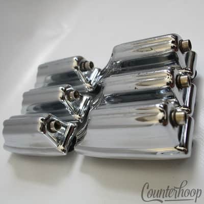 *Rogers 6x Beavertail Bass Drum Lugs Chrome Powertone Vintage 70s Big R XP8 9/72 image 2