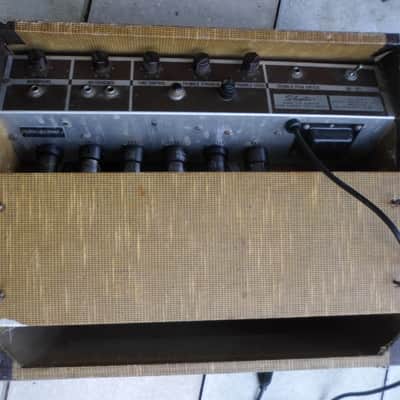 Silvertone Model 1333 12-Watt 1x12 Guitar Combo 1950s - 2-Tone Alligator Tweed image 3