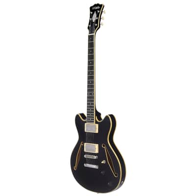 D'Angelico Excel Mini DC Tour Electric Guitar (Semi-Hollowbody - Black) image 4