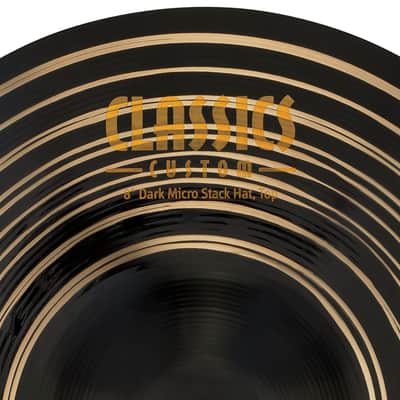 Meinl CC8DAH Classics Custom Dark Micro Stack Hats 8" - Ride Cymbal image 4