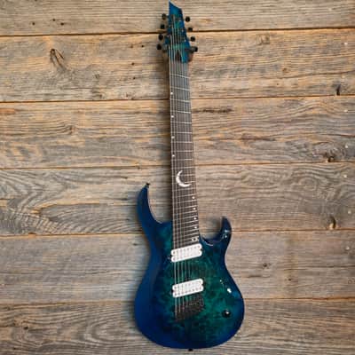 Used Kiesel 2022 Aries Multiscale 8-String Guitar - Aquaburst Gloss w/Bag image 2