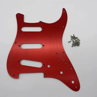 Red SSS Aluminum Guitar Strat Style Pickguard Scratch Plate image 1
