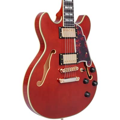 D'Angelico Excel Mini DC Semi-Hollow Electric Guitar Regular Viola image 5