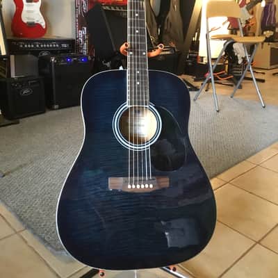 Giannini GD-41AF BLB Flamed Blue Black Acoustic  Guitar image 1