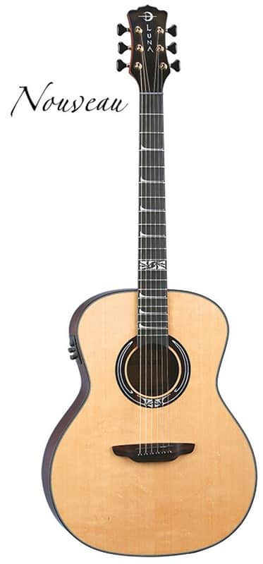 Luna Guitars Artist Nouveau Acoustic-Electric Guitar, ART NOUVEAU image 1