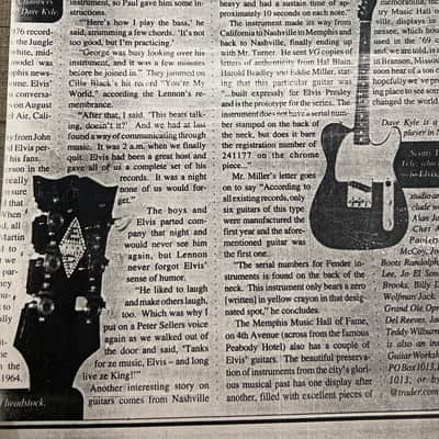 Fender Rosewood Telecaster 1968- 1st Ever Prototype Built For Elvis Presley! Includes Documentation! image 15