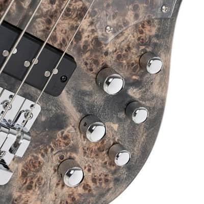 Cort GB-MODERN 4-String OPCG Electric Bass w/case Open Pore Black / Charcoal Grey image 7