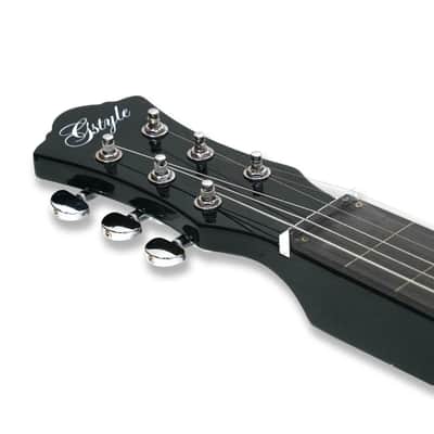 6-String Fretless Electric Lap Steel Guitar – Sunburst Okoume Body Silent Slide Guitar with Single-Coil Pickup image 3