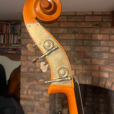 Musima  3/4 Double Bass (Stradivarius Copy, Laminated) 1990-2000 - Natural gloss image 12
