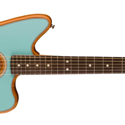 Fender Acoustasonic Player Jazzmaster Acoustic Electric Guitar. Rosewood Fingerboard, Ice Blue image 12