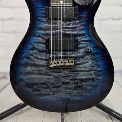 Paul Reed Smith PRS SE Mark Holcomb SVN 7 String Electric Guitar Holcomb Blue Burst image 2
