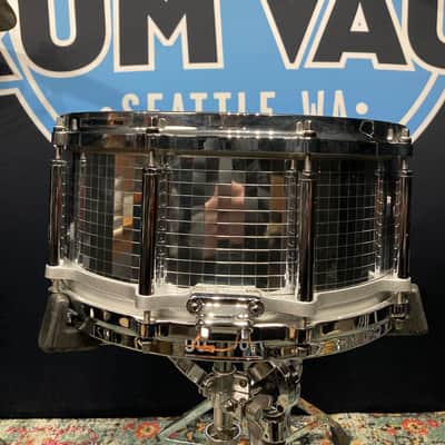 Eric Singer's KISS, David Frangioni Collection, Pearl 14x6.5" "Mirror Ball" Free Floater Snare Drum, Signed by all members of KISS! image 10