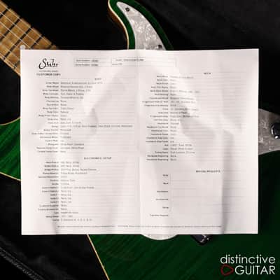Suhr Standard Custom - Trans Green Flame Top image 14