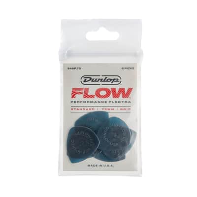 Dunlop 549P Flow Standard Grip Guitar Picks, .73mm