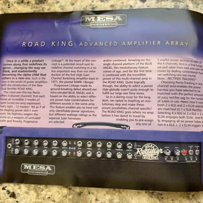 Mesa Boogie Catalog 2001 dual triple rectifier solo recto verb road King M pulse Bass walkabout head cabinet combo image 7