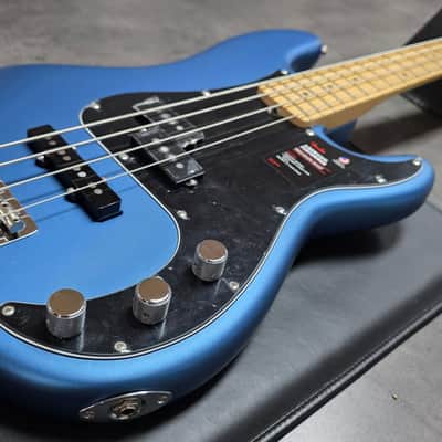 Fender American Precision PJ Bass BRAND NEW Lake Placid Satin Matte Blue Performer Precision Jazz PJ 4-String USA Bass Guitar image 11