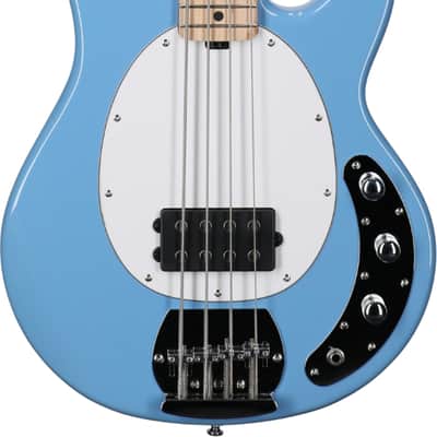 Sterling StingRay RAY4 4-String Bass Guitar, Hard Maple Fingerboard, Chopper Blue image 1