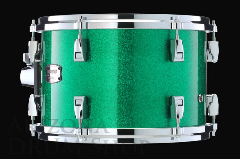Yamaha AM2F50J Absolute Hybrid Maple 10x7/12x8/14x13/16x15/22x18" 5pc Shell Pack - Jade Green Sparkle image 1