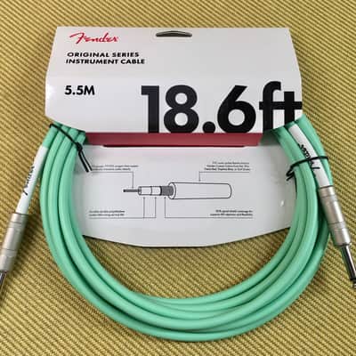 099-0520-058 Fender Original Series Instrument Cable Surf Green 18.6' 5.5M