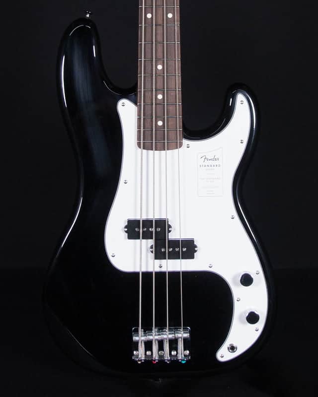 Fender Standard Precision Bass, Laurel FB, Black image 1