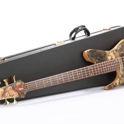2000 Fodera Imperial Beezelite Buckeye Burl 5-String Bass Guitar Lefty #50662 image 24
