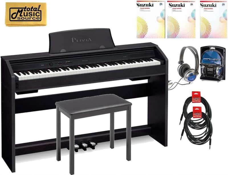 Casio Privia PX-760 88-Key Digital Piano Pro Bundle - Black