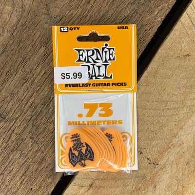Ernie Ball Everlast Picks - 0.73mm Orange - 12 Pack image 1