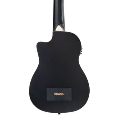 Kala UBASS-JYMN-BK-FS Black Journeyman Acoustic-Electric U-Bass With F-Holes Ukelele Bass Guitar image 3