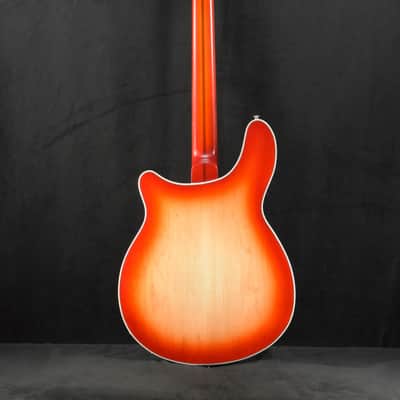 Mint Rickenbacker 4005V Vintage Reissue Semi-Hollow Bass Guitar Fireglo image 8