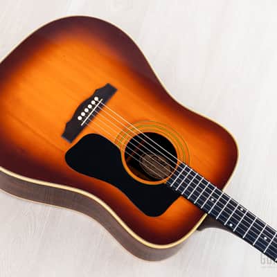 1976 Guild D-50 Bluegrass Special Vintage Dreadnought Acoustic Guitar Sunburst w/ Case, USA Westerly image 11