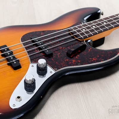 1994 Fender American Vintage ‘62 Jazz Bass Stack Knob Sunburst, 100% Original w/ Tweed Case image 6