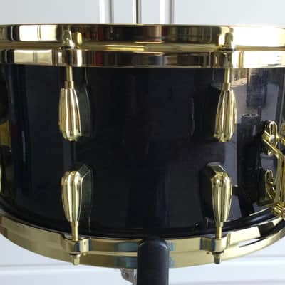 Scott’s Custom Drums 7”x14” maple single ply steambent snare drum “Slingerland radio king tribute” 2025 - Ebony stain lacquer image 11