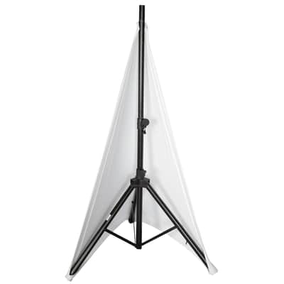 Gator Cases Gpa Stand 2 W Cover Elasticizzata Supporti Altoparlanti 2 Lati Bianca image 5