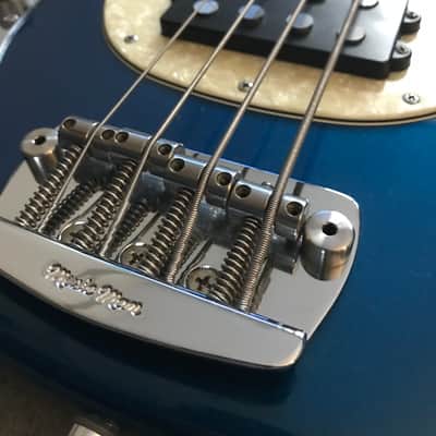 Lefty Ernie Ball Music Man StingRay 4 H 2002 Blue Pearl image 4